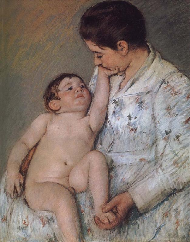 Mary Cassatt Baby-s touching Sweden oil painting art